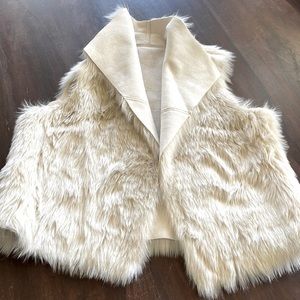 Faux Fur/Suede Reversible Vest, Medium